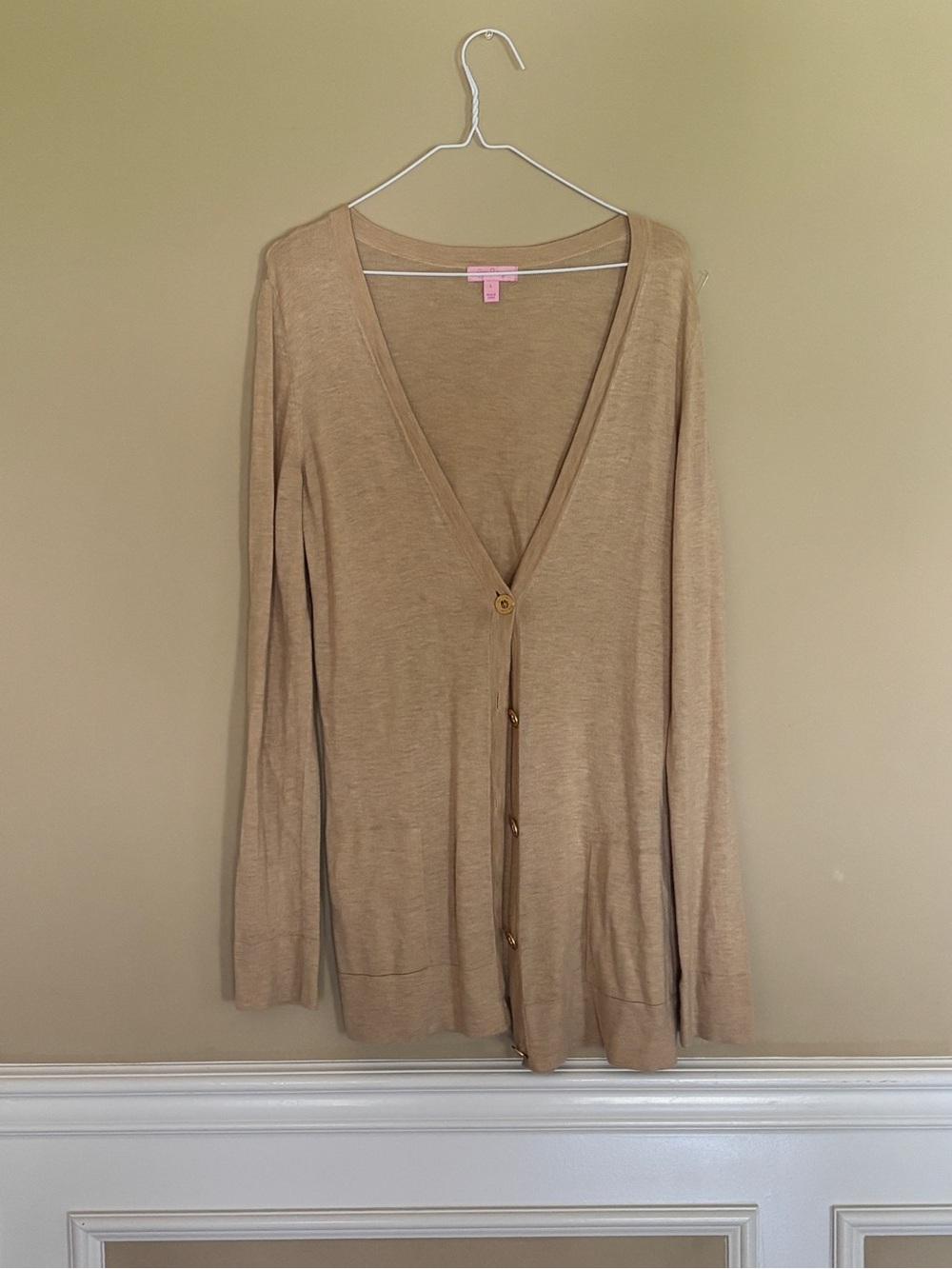 Lilly Pulitzer Heidi V Neck Boyfriend Cardigan L